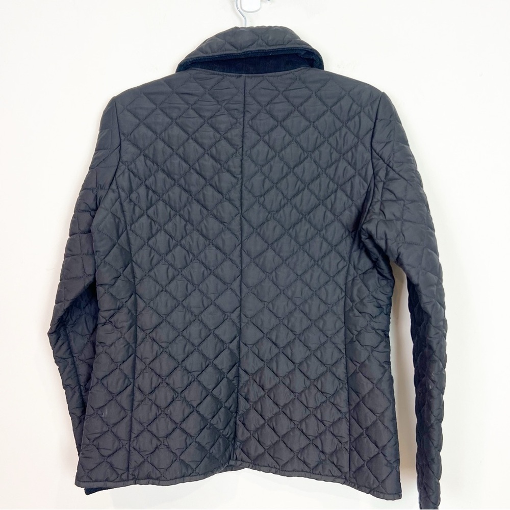 BANANA REPUBLIC BLACK BUTTON FRONT QUILTED JACKET WOMENS SZ MEDIUM - Picture 3 of 4